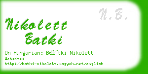 nikolett batki business card